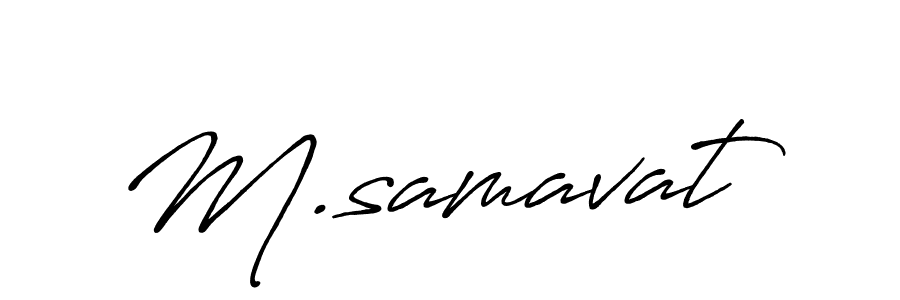 How to make M.samavat name signature. Use Antro_Vectra_Bolder style for creating short signs online. This is the latest handwritten sign. M.samavat signature style 7 images and pictures png