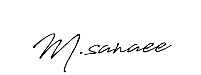 How to make M.sanaee name signature. Use Antro_Vectra_Bolder style for creating short signs online. This is the latest handwritten sign. M.sanaee signature style 7 images and pictures png