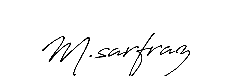 M.sarfraz stylish signature style. Best Handwritten Sign (Antro_Vectra_Bolder) for my name. Handwritten Signature Collection Ideas for my name M.sarfraz. M.sarfraz signature style 7 images and pictures png