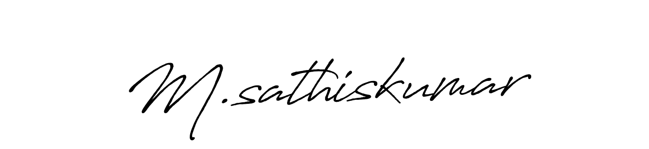 Use a signature maker to create a handwritten signature online. With this signature software, you can design (Antro_Vectra_Bolder) your own signature for name M.sathiskumar. M.sathiskumar signature style 7 images and pictures png