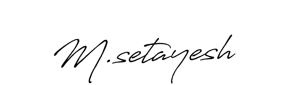 You can use this online signature creator to create a handwritten signature for the name M.setayesh. This is the best online autograph maker. M.setayesh signature style 7 images and pictures png