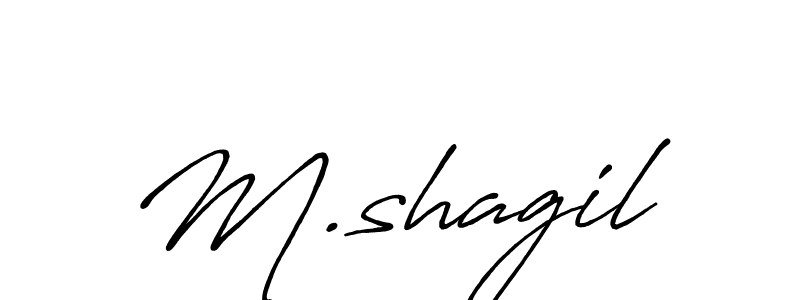 Create a beautiful signature design for name M.shagil. With this signature (Antro_Vectra_Bolder) fonts, you can make a handwritten signature for free. M.shagil signature style 7 images and pictures png