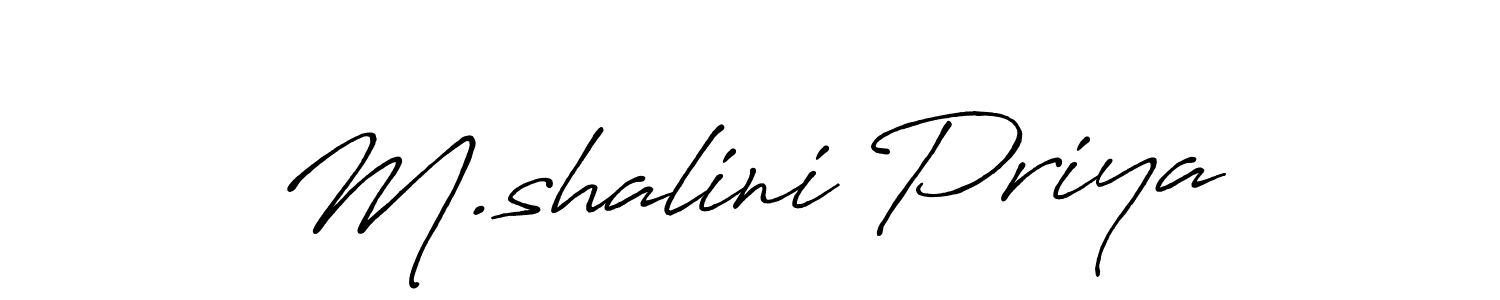 Also You can easily find your signature by using the search form. We will create M.shalini Priya name handwritten signature images for you free of cost using Antro_Vectra_Bolder sign style. M.shalini Priya signature style 7 images and pictures png