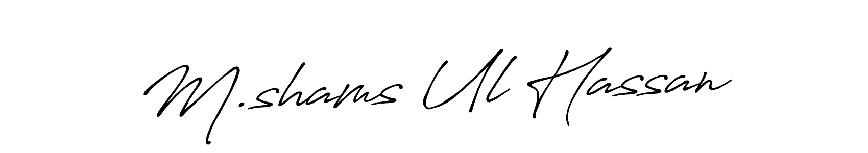 Also we have M.shams Ul Hassan name is the best signature style. Create professional handwritten signature collection using Antro_Vectra_Bolder autograph style. M.shams Ul Hassan signature style 7 images and pictures png