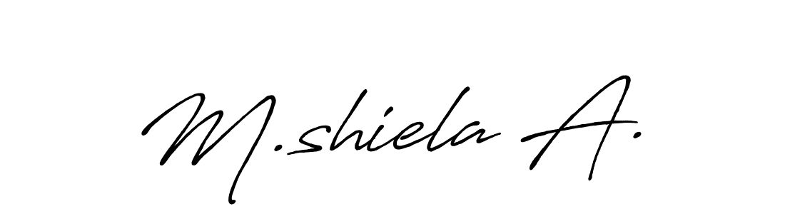 You should practise on your own different ways (Antro_Vectra_Bolder) to write your name (M.shiela A.) in signature. don't let someone else do it for you. M.shiela A. signature style 7 images and pictures png