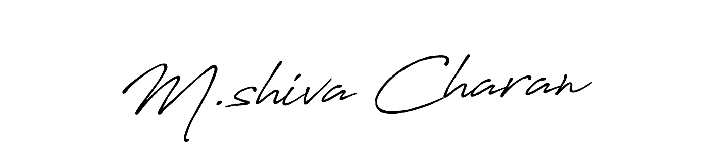 Design your own signature with our free online signature maker. With this signature software, you can create a handwritten (Antro_Vectra_Bolder) signature for name M.shiva Charan. M.shiva Charan signature style 7 images and pictures png