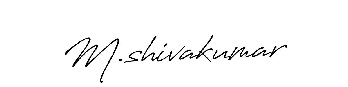 You should practise on your own different ways (Antro_Vectra_Bolder) to write your name (M.shivakumar) in signature. don't let someone else do it for you. M.shivakumar signature style 7 images and pictures png