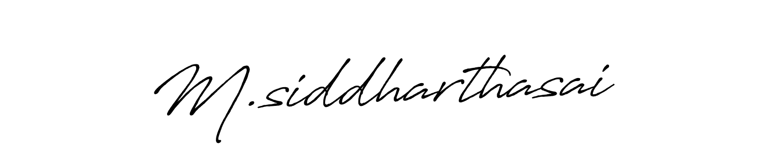 Create a beautiful signature design for name M.siddharthasai. With this signature (Antro_Vectra_Bolder) fonts, you can make a handwritten signature for free. M.siddharthasai signature style 7 images and pictures png