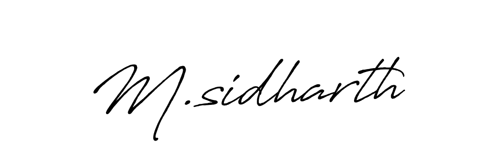 Also You can easily find your signature by using the search form. We will create M.sidharth name handwritten signature images for you free of cost using Antro_Vectra_Bolder sign style. M.sidharth signature style 7 images and pictures png