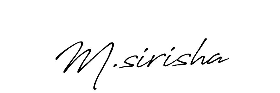 How to make M.sirisha signature? Antro_Vectra_Bolder is a professional autograph style. Create handwritten signature for M.sirisha name. M.sirisha signature style 7 images and pictures png