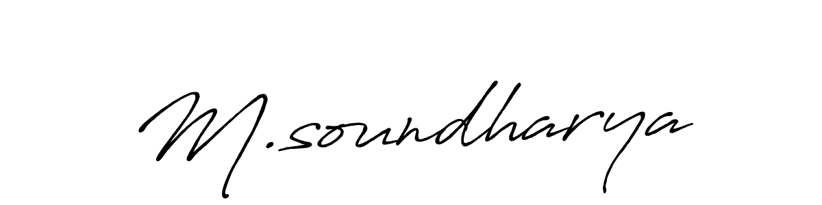 Similarly Antro_Vectra_Bolder is the best handwritten signature design. Signature creator online .You can use it as an online autograph creator for name M.soundharya. M.soundharya signature style 7 images and pictures png