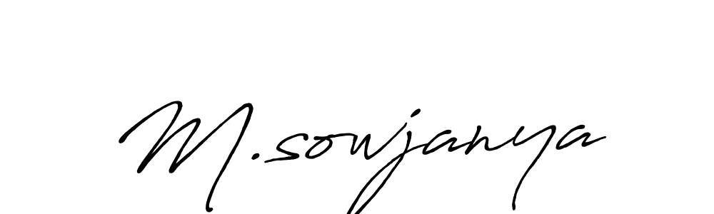 You should practise on your own different ways (Antro_Vectra_Bolder) to write your name (M.sowjanya) in signature. don't let someone else do it for you. M.sowjanya signature style 7 images and pictures png