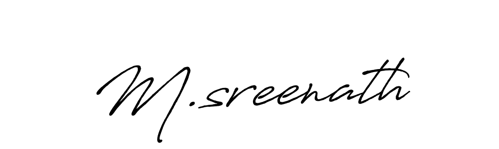 How to make M.sreenath name signature. Use Antro_Vectra_Bolder style for creating short signs online. This is the latest handwritten sign. M.sreenath signature style 7 images and pictures png