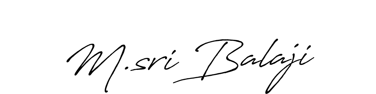 Design your own signature with our free online signature maker. With this signature software, you can create a handwritten (Antro_Vectra_Bolder) signature for name M.sri Balaji. M.sri Balaji signature style 7 images and pictures png