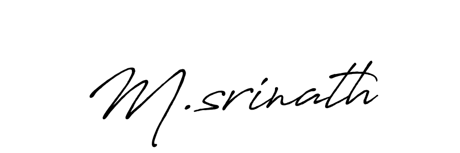 Create a beautiful signature design for name M.srinath. With this signature (Antro_Vectra_Bolder) fonts, you can make a handwritten signature for free. M.srinath signature style 7 images and pictures png