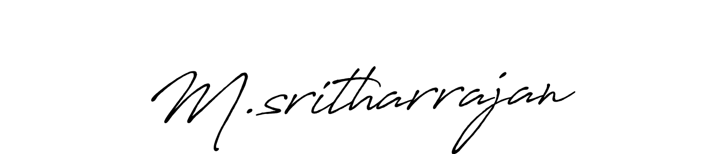 How to make M.sritharrajan signature? Antro_Vectra_Bolder is a professional autograph style. Create handwritten signature for M.sritharrajan name. M.sritharrajan signature style 7 images and pictures png