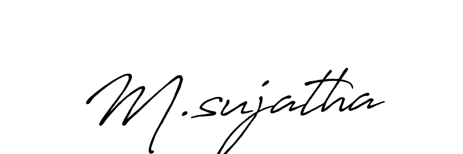 Similarly Antro_Vectra_Bolder is the best handwritten signature design. Signature creator online .You can use it as an online autograph creator for name M.sujatha. M.sujatha signature style 7 images and pictures png