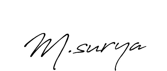 Make a short M.surya signature style. Manage your documents anywhere anytime using Antro_Vectra_Bolder. Create and add eSignatures, submit forms, share and send files easily. M.surya signature style 7 images and pictures png