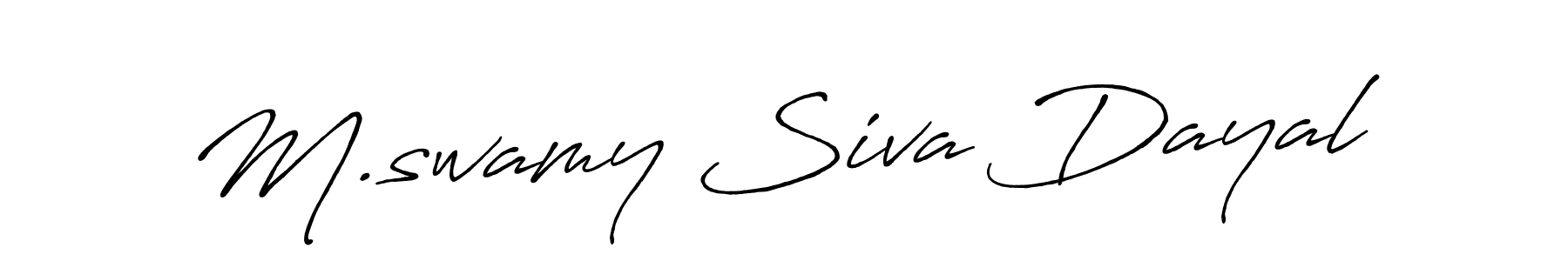 How to make M.swamy Siva Dayal name signature. Use Antro_Vectra_Bolder style for creating short signs online. This is the latest handwritten sign. M.swamy Siva Dayal signature style 7 images and pictures png