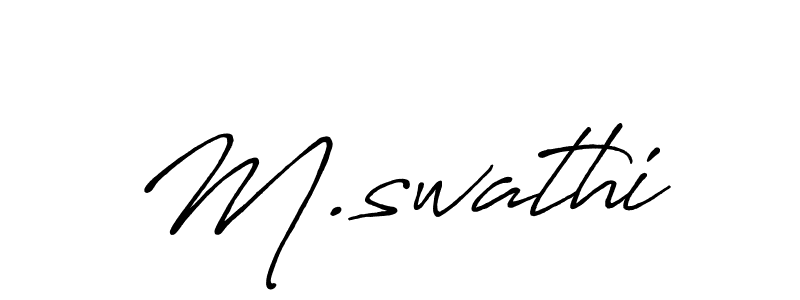 Make a beautiful signature design for name M.swathi. With this signature (Antro_Vectra_Bolder) style, you can create a handwritten signature for free. M.swathi signature style 7 images and pictures png