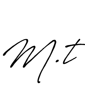 How to make M.t signature? Antro_Vectra_Bolder is a professional autograph style. Create handwritten signature for M.t name. M.t signature style 7 images and pictures png