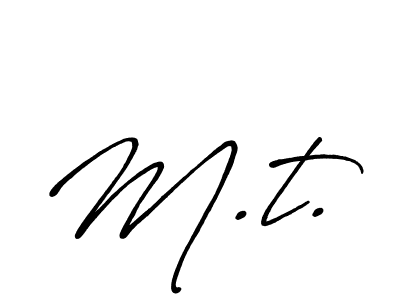 How to make M.t. signature? Antro_Vectra_Bolder is a professional autograph style. Create handwritten signature for M.t. name. M.t. signature style 7 images and pictures png