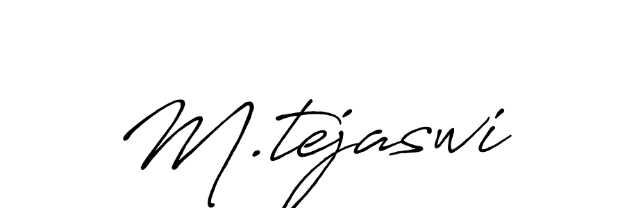 You should practise on your own different ways (Antro_Vectra_Bolder) to write your name (M.tejaswi) in signature. don't let someone else do it for you. M.tejaswi signature style 7 images and pictures png