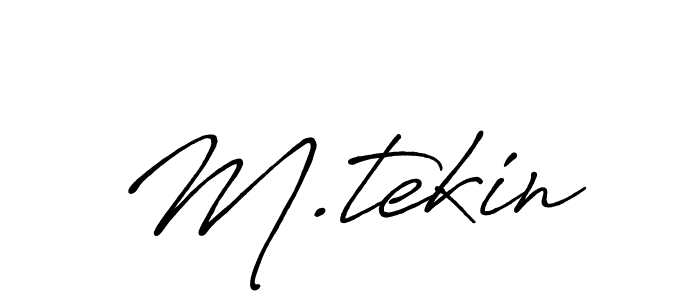 Create a beautiful signature design for name M.tekin. With this signature (Antro_Vectra_Bolder) fonts, you can make a handwritten signature for free. M.tekin signature style 7 images and pictures png