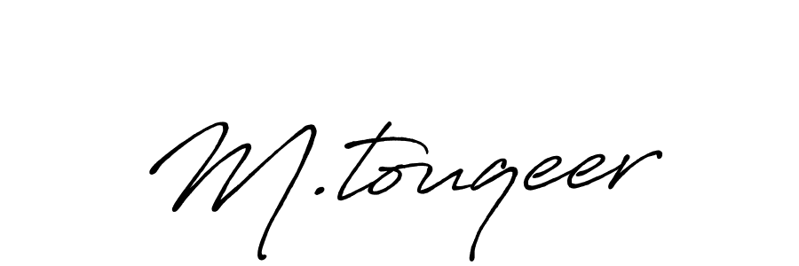 M.touqeer stylish signature style. Best Handwritten Sign (Antro_Vectra_Bolder) for my name. Handwritten Signature Collection Ideas for my name M.touqeer. M.touqeer signature style 7 images and pictures png