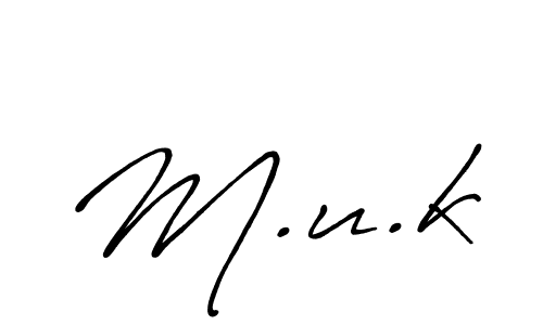 Design your own signature with our free online signature maker. With this signature software, you can create a handwritten (Antro_Vectra_Bolder) signature for name M.u.k. M.u.k signature style 7 images and pictures png