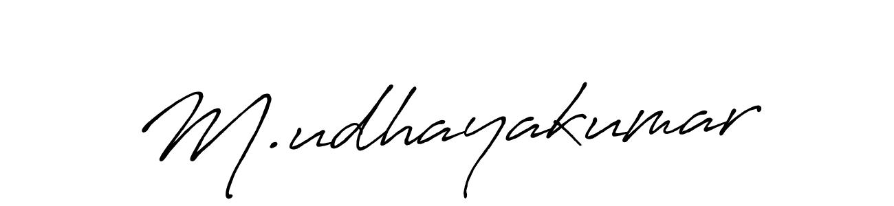 Make a beautiful signature design for name M.udhayakumar. With this signature (Antro_Vectra_Bolder) style, you can create a handwritten signature for free. M.udhayakumar signature style 7 images and pictures png