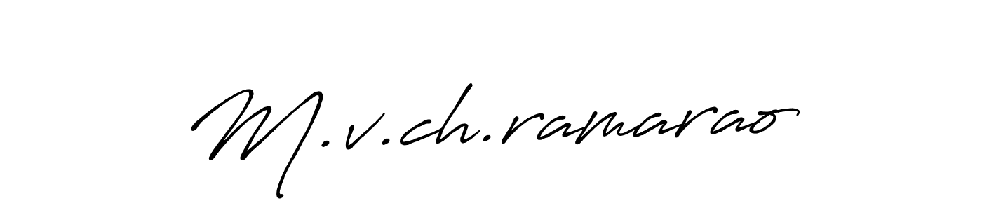 if you are searching for the best signature style for your name M.v.ch.ramarao. so please give up your signature search. here we have designed multiple signature styles  using Antro_Vectra_Bolder. M.v.ch.ramarao signature style 7 images and pictures png