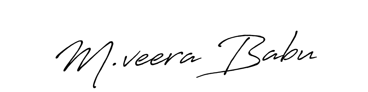 How to make M.veera Babu name signature. Use Antro_Vectra_Bolder style for creating short signs online. This is the latest handwritten sign. M.veera Babu signature style 7 images and pictures png