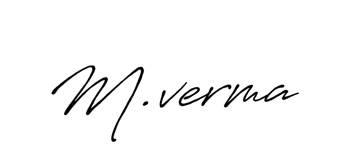 The best way (Antro_Vectra_Bolder) to make a short signature is to pick only two or three words in your name. The name M.verma include a total of six letters. For converting this name. M.verma signature style 7 images and pictures png