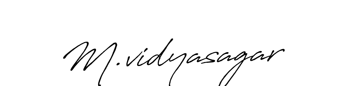 M.vidyasagar stylish signature style. Best Handwritten Sign (Antro_Vectra_Bolder) for my name. Handwritten Signature Collection Ideas for my name M.vidyasagar. M.vidyasagar signature style 7 images and pictures png