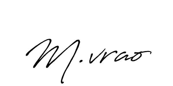 if you are searching for the best signature style for your name M.vrao. so please give up your signature search. here we have designed multiple signature styles  using Antro_Vectra_Bolder. M.vrao signature style 7 images and pictures png