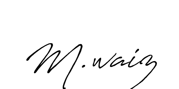 The best way (Antro_Vectra_Bolder) to make a short signature is to pick only two or three words in your name. The name M.waiz include a total of six letters. For converting this name. M.waiz signature style 7 images and pictures png