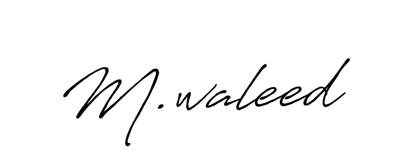 Design your own signature with our free online signature maker. With this signature software, you can create a handwritten (Antro_Vectra_Bolder) signature for name M.waleed. M.waleed signature style 7 images and pictures png