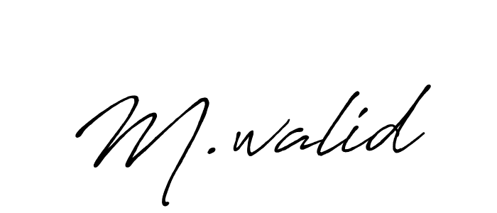 M.walid stylish signature style. Best Handwritten Sign (Antro_Vectra_Bolder) for my name. Handwritten Signature Collection Ideas for my name M.walid. M.walid signature style 7 images and pictures png
