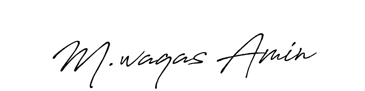 You should practise on your own different ways (Antro_Vectra_Bolder) to write your name (M.waqas Amin) in signature. don't let someone else do it for you. M.waqas Amin signature style 7 images and pictures png