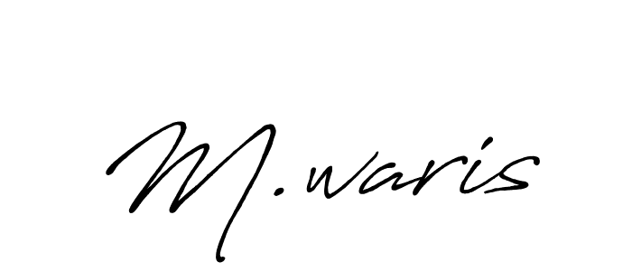 Design your own signature with our free online signature maker. With this signature software, you can create a handwritten (Antro_Vectra_Bolder) signature for name M.waris. M.waris signature style 7 images and pictures png