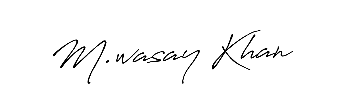 Similarly Antro_Vectra_Bolder is the best handwritten signature design. Signature creator online .You can use it as an online autograph creator for name M.wasay Khan. M.wasay Khan signature style 7 images and pictures png