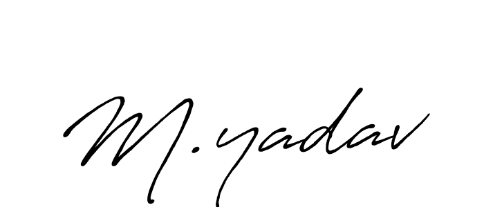 if you are searching for the best signature style for your name M.yadav. so please give up your signature search. here we have designed multiple signature styles  using Antro_Vectra_Bolder. M.yadav signature style 7 images and pictures png