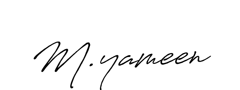 Create a beautiful signature design for name M.yameen. With this signature (Antro_Vectra_Bolder) fonts, you can make a handwritten signature for free. M.yameen signature style 7 images and pictures png