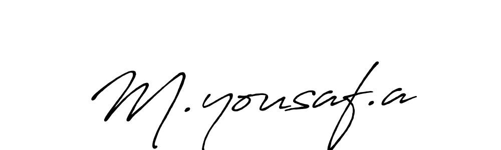 The best way (Antro_Vectra_Bolder) to make a short signature is to pick only two or three words in your name. The name M.yousaf.a include a total of six letters. For converting this name. M.yousaf.a signature style 7 images and pictures png