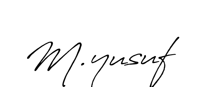 You should practise on your own different ways (Antro_Vectra_Bolder) to write your name (M.yusuf) in signature. don't let someone else do it for you. M.yusuf signature style 7 images and pictures png