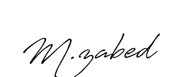 How to make M.zabed signature? Antro_Vectra_Bolder is a professional autograph style. Create handwritten signature for M.zabed name. M.zabed signature style 7 images and pictures png