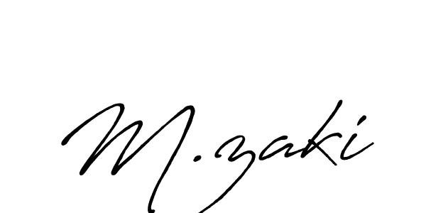 Create a beautiful signature design for name M.zaki. With this signature (Antro_Vectra_Bolder) fonts, you can make a handwritten signature for free. M.zaki signature style 7 images and pictures png