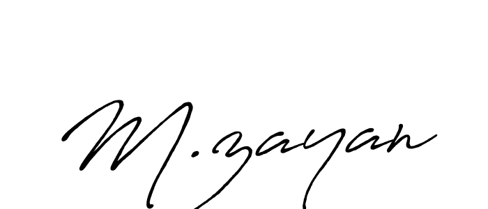 Design your own signature with our free online signature maker. With this signature software, you can create a handwritten (Antro_Vectra_Bolder) signature for name M.zayan. M.zayan signature style 7 images and pictures png