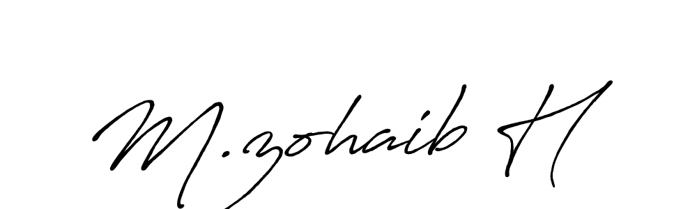 How to make M.zohaib H signature? Antro_Vectra_Bolder is a professional autograph style. Create handwritten signature for M.zohaib H name. M.zohaib H signature style 7 images and pictures png